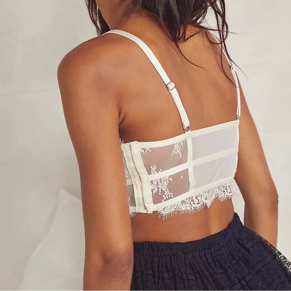 NWT Free People Layer In Lace Bustier In Ivory - Picture 3 of 8